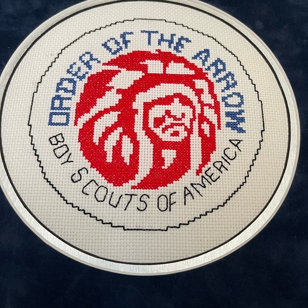 Boy Scouts Of America Order Of The Arrow - Framed Needlepoint - Picture 2 of 5